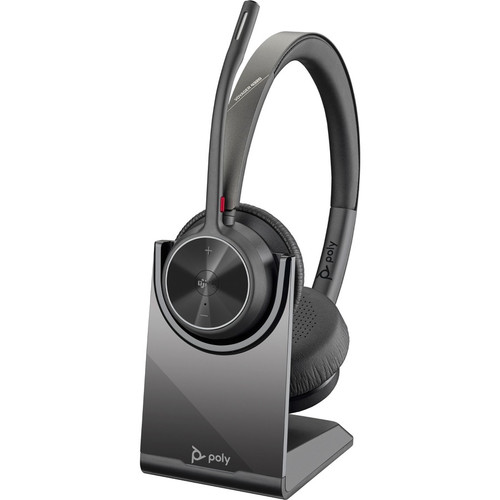 Poly VOYAGER 4320-M Microsoft Teams Certified Headset With Charge Stand - Stereo - USB Type A - Wired/Wireless - Bluetooth - 20 Hz - - (Fleet Network)