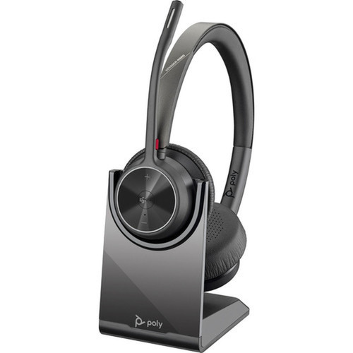 Poly VOYAGER 4320-M Microsoft Teams Certified Headset With Charge Stand - Stereo - USB Type A - WiredWireless - Bluetooth - 20 Hz - - 77Z00AA