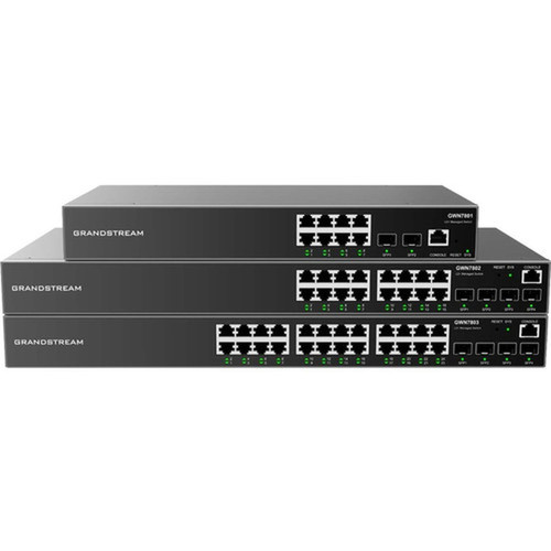 Grandstream Enterprise Layer 2 Managed Network Switch - 24 Ports - Manageable - Gigabit Ethernet - 1000Base-T 1000Base-X - 2 Layer - GWN7803P