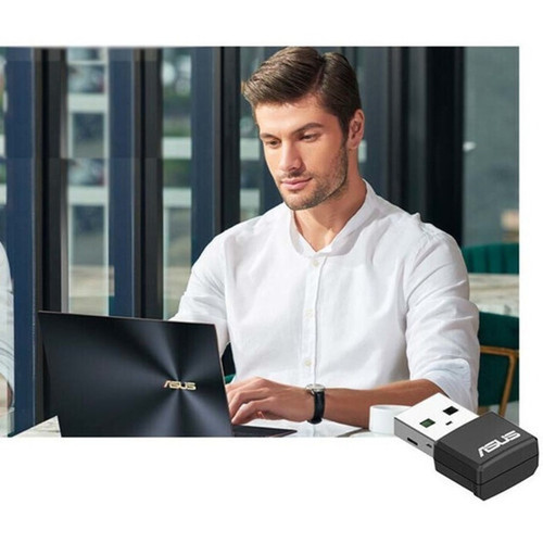 Asus USB-AX55 Nano IEEE 80211ax Dual Band Wi-Fi Adapter for ComputerNotebook - USB 20 Type A - 176 Gbits - 240 GHz ISM - 5 GHz - USB-AX55 NANO