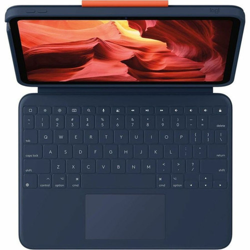 Logitech Rugged Combo 4 Touch Rugged KeyboardCover Case Folio for 109 Apple iPad 10th Generation iPad Stylus - Classic Blue - 920-011130
