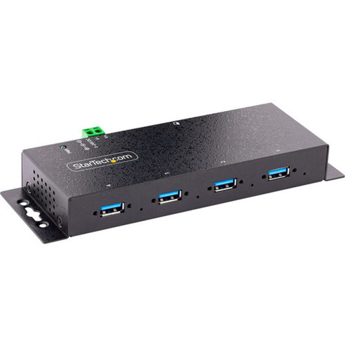 StarTechcom 4-Port Industrial USB 30 5Gbps Hub Rugged USB Hub w ESD  Surge Protection DINWallDesk Mountable USB-A Expansion - 5G4AINDNP-USB-A-HUB