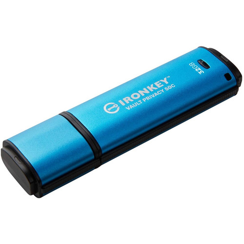 Kingston Vault Privacy 50 Series 32GB USB 3.2 (Gen 1) Type C Flash Drive - 32 GB - USB 3.2 (Gen 1) Type C - 250 MB/s Read Speed - 180 (Fleet Network)