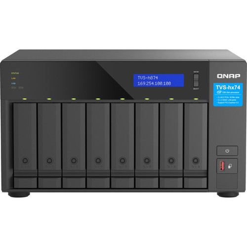 QNAP TVS-h874X-i9-64G SANNAS Storage System - 1 x Intel Core i9 i9-12900 Hexadeca-core 16 Core - 8 x HDD Supported - 0 x HDD - 8 x TVS-H874X-I9-64G-US