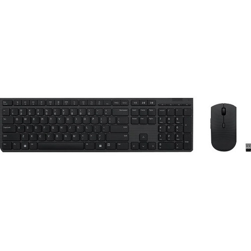 Lenovo Professional Wireless Rechargeable Combo Keyboard and Mouse-French Canadian 058 - USB Type A Scissors Wireless Bluetooth 2.40 - (Fleet Network)