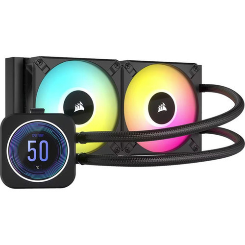 Corsair iCUE H100i ELITE LCD XT Display Liquid CPU Cooler - 472 120 mm Maximum Fan Diameter - 2 x Fans - 18567 Lmin Maximum - CW-9060074-WW