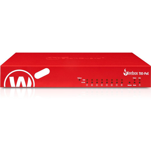 WatchGuard Firebox T85-PoE Network Security/Firewall Appliance - Intrusion Prevention - 8 Port - 10/100/1000Base-T - Gigabit Ethernet (Fleet Network)