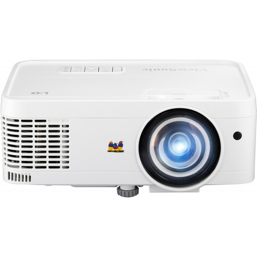 ViewSonic LS560WH Short Throw DLP Projector - 16:10 - Ceiling Mountable, Wall Mountable, Floor Mountable - White - 1280 x 800 - Front, (Fleet Network)