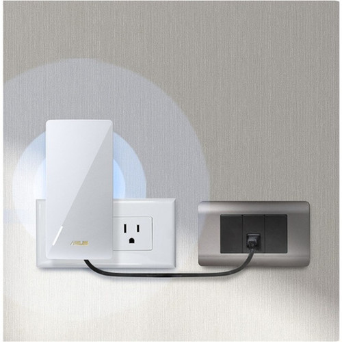 Asus RP-AX58 Dual Band IEEE 80211ax 293 Gbits Wireless Range Extender - MIMO Technology - 1 x Network RJ-45 - Gigabit Ethernet RP-AX58