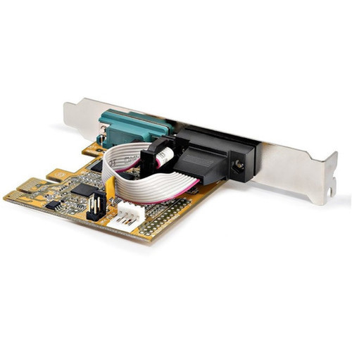 StarTechcom 2-Port PCI Express Serial Card Dual Port PCIe to RS232 DB9 Serial Card 16C1050 UART COM Retention Windows  Linux - 21050-PC-SERIAL-LP