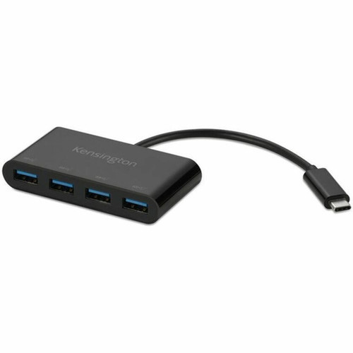 Kensington CH1200 USB-C 10Gbps 4-Port Hub - USB 32 Gen 2 31 Gen 2 Type-C - External - 4 USB Ports - ChromeOS Mac Windows K33616WW