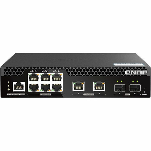 QNAP QSW-M2106PR-2S2T Ethernet Switch - 8 Ports - Manageable - 10 Gigabit Ethernet, 2.5 Gigabit Ethernet - 10GBase-X, 10GBase-T, - 2 - (Fleet Network)