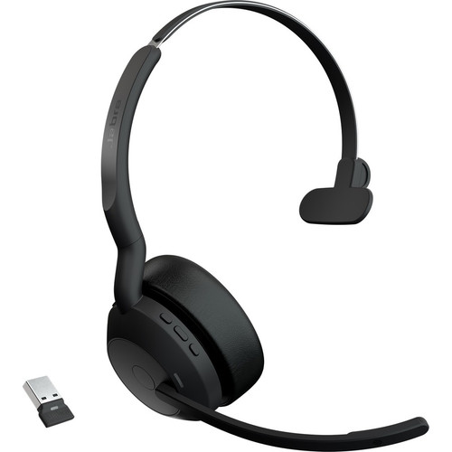 Jabra Evolve2 55 Headset - Mono - Wireless - Bluetooth - 98.4 ft - 20 Hz - 20 kHz - On-ear - Monaural - Supra-aural - MEMS Technology, (Fleet Network)