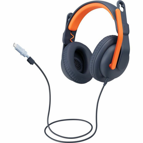 Logitech Zone Learn Headset - Stereo - USB Type C - Wired - Over-the-ear - Binaural - Circumaural - 43 ft Cable - Noise Canceling - 981-001383