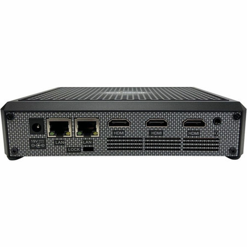Black Box Emerald DeskVue KVM Receiver - 4K - 3840 x 2160 Maximum Video Resolution - 2 x Network RJ-45 - 5 x USB - 3 x HDMI - 12 V V EMD5004-R