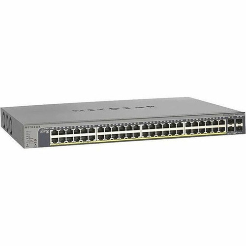 Netgear ProSafe GS752TP Ethernet Switch - 48 Ports - Manageable - Gigabit Ethernet - 101001000Base-TX 1000Base-X - 3 Layer - - 4 - GS752TP-300NAS