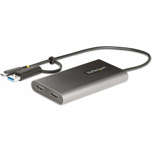 StarTechcom USB-C to Dual-HDMI Adapter USB-CA to 2x HDMI 4K 60Hz 100W PD Pass-Through 1ft30cm Built-in Cable USB to HDMI - 1 - 109B-USBC-HDMI
