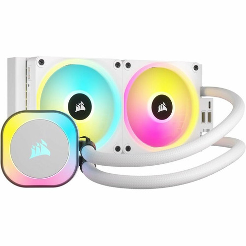 Corsair iCUE LINK H100i RGB AIO Liquid CPU Cooler - White - 2 x Fan(s) - 1786.8 L/min Maximum Airflow - 2400 rpm - Liquid Cooler - H3 (Fleet Network)