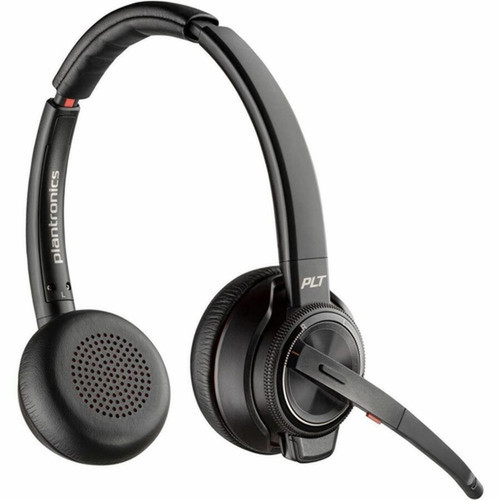Poly Savi 8220 UC Microsoft Teams Certified DECT 1920-1930 MHz USB-A Headset - Stereo - Wireless - BluetoothDECT - 5906 ft - 20 Hz - 77Y82AAABA
