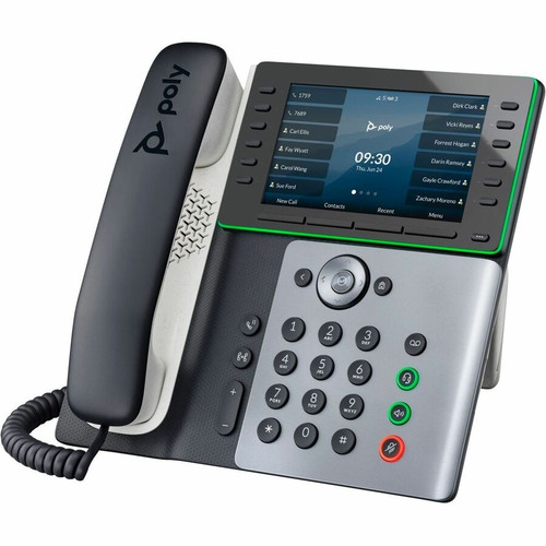 Poly Edge E550 IP Phone - Corded - Corded - NFC, Wi-Fi, Bluetooth - Desktop - VoIP - IEEE 802.11a/b/g/n - 2 x Network (RJ-45) - PoE (Fleet Network)