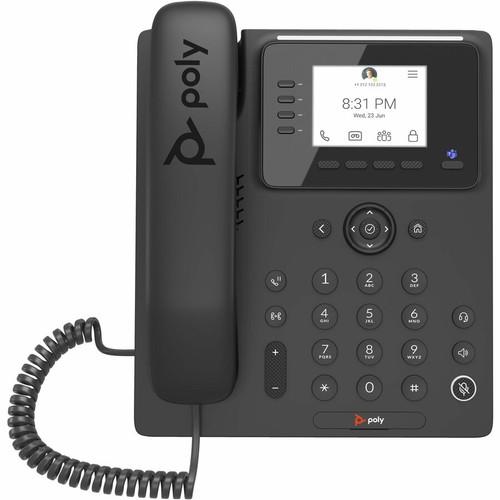 Poly CCX 350 IP Phone - Corded - Corded - Desktop, Wall Mountable - Black - VoIP - 2 x Network (RJ-45) - PoE Ports (Fleet Network)