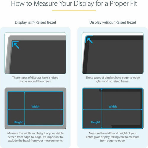StarTechcom 28-inch 169 Computer Monitor Privacy Filter Anti-Glare Privacy Screen w51 Blue Light Reduction - 30 deg View - - 2869-PRIVACY-SCREEN