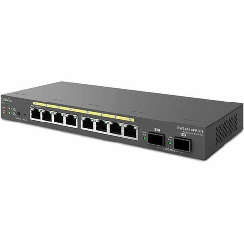 EnGenius EWS2910FP-FIT Ethernet Switch - 8 Ports - Manageable - Gigabit Ethernet - 101001000Base-T 1000Base-X - 2 Layer Supported - EWS2910FP-FIT