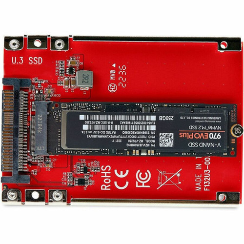 StarTechcom M2 to U3 Adapter For M2 NVMe SSDs PCIe M2 Drive to 25inch U3 SFF-TA-1001 Host AdapterConverter TAA Compliant 1M25-U3-M2-ADAPTER