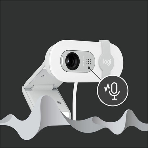Logitech BRIO 100 Webcam - 2 Megapixel - Off White - USB Type A - 1 Packs - 1920 x 1080 Video - Fixed Focus - 58deg Angle - - 960-001616