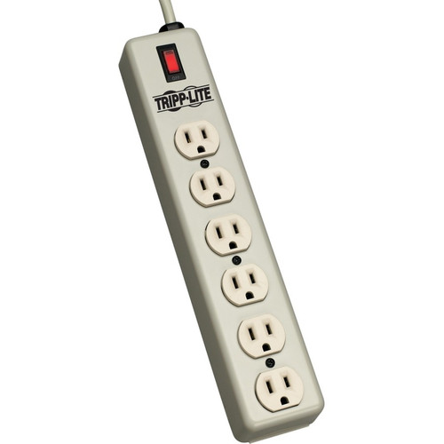 Tripp Lite Waber 6SPDX 6-Outlets Power Strip - NEMA 5-15P - 6 x NEMA 5-15R - 6 ft Cord - 15 A Current - 120 V AC Voltage (Fleet Network)