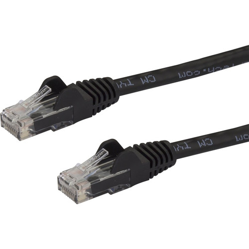 StarTech.com 3 ft Black Snagless Cat6 UTP Patch Cable - ETL Verified - Category 6 - 3 ft - 1 x RJ-45 Male - 1 x RJ-45 Male - Black (Fleet Network)