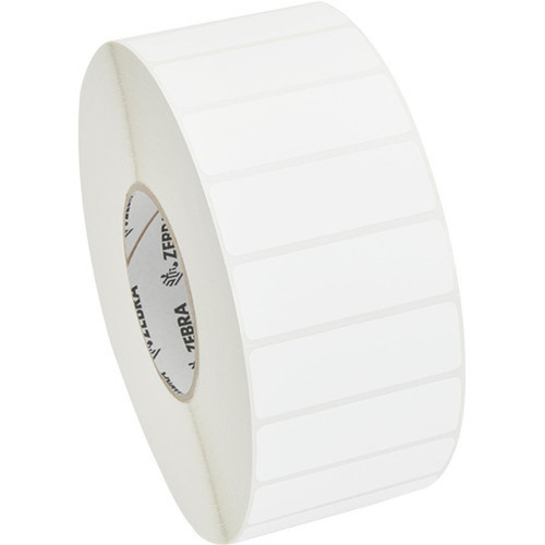 Zebra 4000T Thermal Label - 3 Width x 1 Length - Permanent Adhesive - Thermal Transfer - Matte - White - Acrylic Polypropylene -  10011688