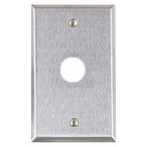 Alarm Controls RP-23 Single Gang Faceplate - 1 x Sockets - 1-gang - Stainless Steel RP-23