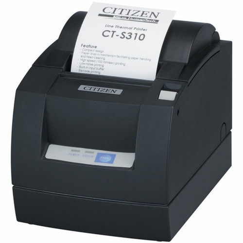 Citizen CT-S310II Desktop Direct Thermal Printer - Monochrome - Receipt Print - USB - Serial - With Cutter - Black - 283 Print Width CT-S310II-U-BK