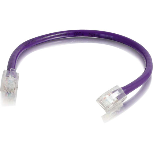 C2G 6in Cat6 Non-Booted Unshielded (UTP) Network Patch Cable - Purple - 6" Category 6 Network Cable for Network Device - First End: 1 (Fleet Network)