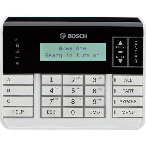 Bosch B920 Two-line Alphanumeric Keypad (SDI2) - For Control Panel - Black, White - ABS Plastic, Polymethyl Methacrylate (PMMA) (Fleet Network)