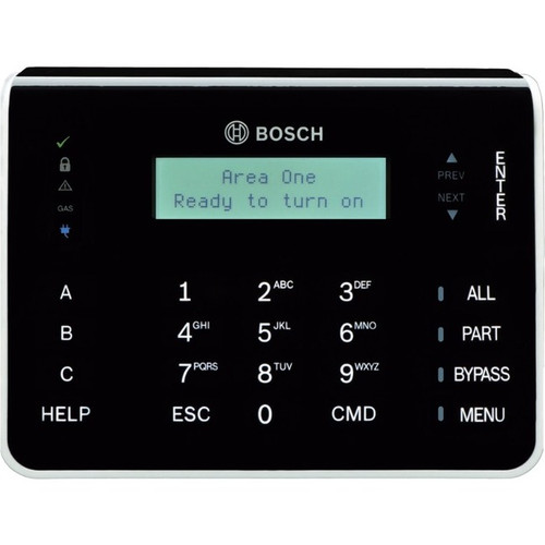 Bosch B921C Capacitive Keypad with Inputs (SDI2) - For Control Panel - Black - ABS Plastic, Polymethyl Methacrylate (PMMA) (Fleet Network)