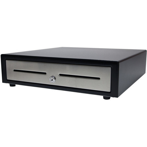 apg Genesis Cash Drawer - USD 5 Bill - 5 Coin - 2 Media Slot - 4 Lock Position - Stainless Steel Plastic - Textured Black - 430 mm VBS320-BL1616