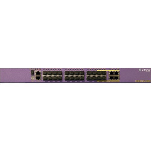 Extreme Networks X440-G2-24x-10GE4 Ethernet Switch - 24 Ports - Manageable - Gigabit Ethernet - 1000Base-X, 10/100/1000Base-T - 3 - - (Fleet Network)