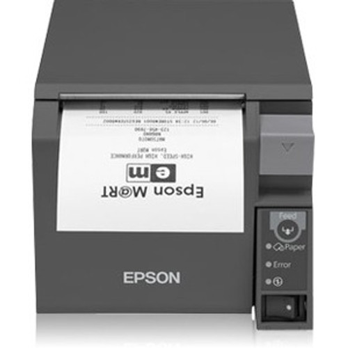 Epson TM-T70II Desktop Direct Thermal Printer - Monochrome - Receipt Print - USB - Serial - With Cutter - Dark Gray - 9.84 in/s Mono - (Fleet Network)