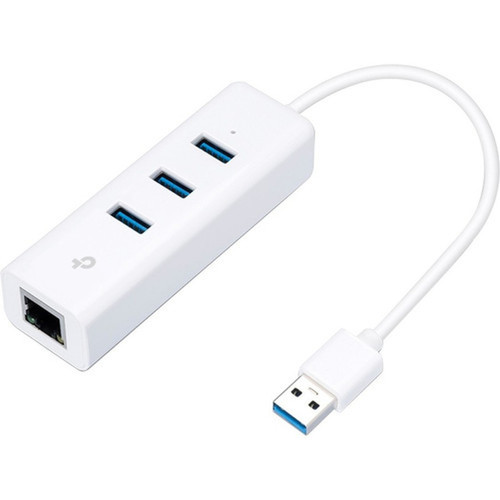 TP-Link USB 30 3-Port Hub  Gigabit Ethernet Adapter 2 in 1 USB Adapter - USB 30 Type A - 5 GBs Data Transfer Rate RTL8153 - 1 - 1 UE330