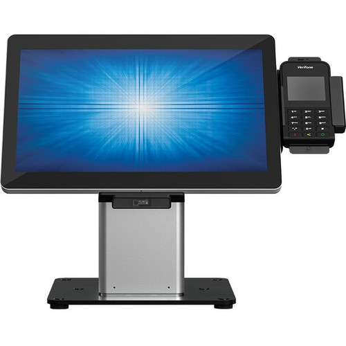 Elo Slim Desk Mount for Touchscreen Monitor, Cradle, Bar Code Reader, Fingerprint Reader, Webcam - Black, Silver - 22" Screen Support (Fleet Network)