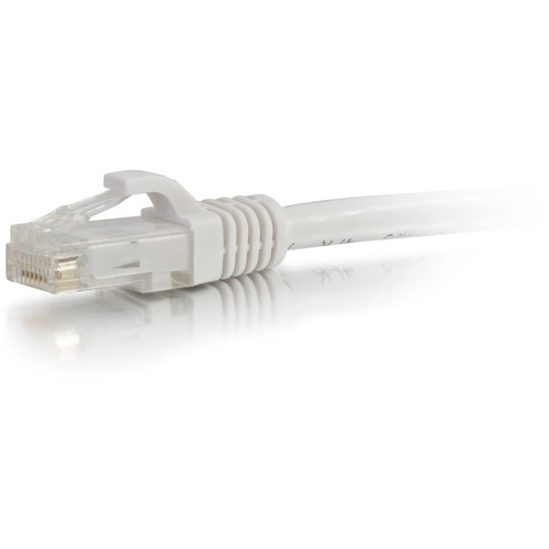 C2G 7ft Cat6a Unshielded Ethernet Cable Cat 6a Network Patch Cable - White - 7 ft Category 6a Network Cable for Network Adapter, Hub, (Fleet Network)