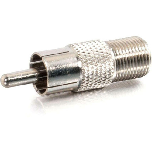 C2G RCA to F-TYPE Adapter - 1 x RCA Male - 1 x F Connector Female - Brass (Fleet Network)