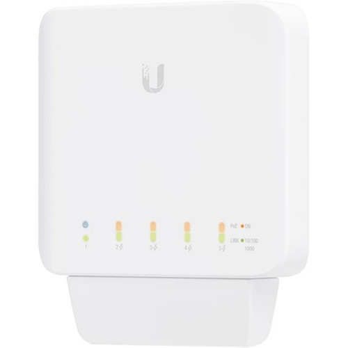 Ubiquiti 5-Port Layer 2 Gigabit Switch With PoE Support - 5 Ports - 2 Layer Supported - Twisted Pair - Desktop Wall Mountable Pole - USW-FLEX