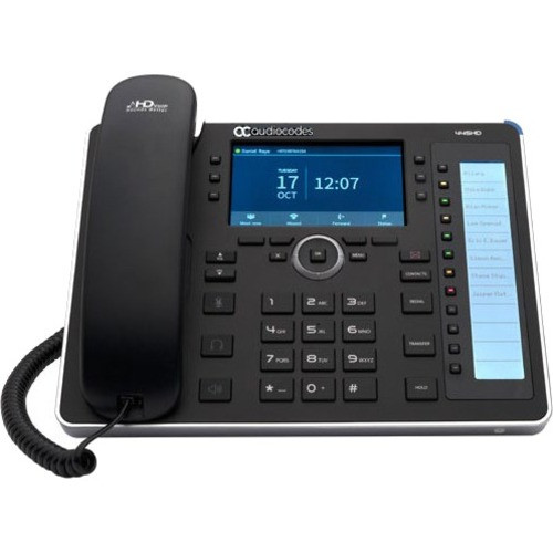AudioCodes 445HD IP Phone - Corded - Corded - Black - VoIP - 2 x Network (RJ-45) - PoE Ports (Fleet Network)