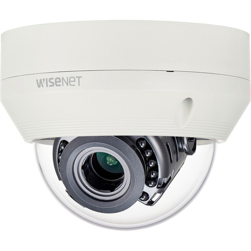 Wisenet HCV-7070R 4 Megapixel Outdoor Surveillance Camera - Color, Monochrome - Dome - 98.43 ft (30 m) Infrared Night Vision - 2560 x (Fleet Network)