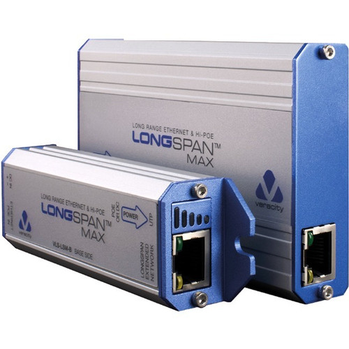 Veracity LONGSPAN Max (Camera). Hi-Power, 90W long-range Ethernet, up to 820m. - Network (RJ-45) - 2690.29 ft (820000 mm) Extended (Fleet Network)