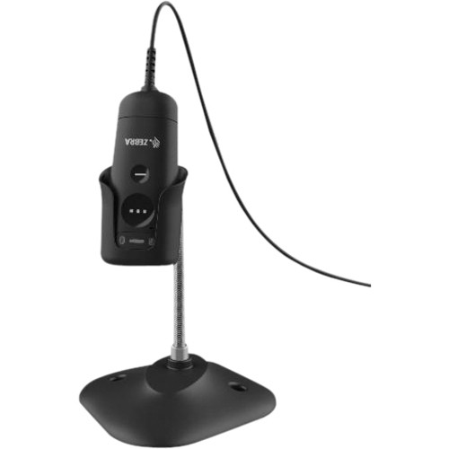 Zebra Gooseneck Intellistand - CS6080-SR Corded (Midnight Black) - Midnight Black (Fleet Network)