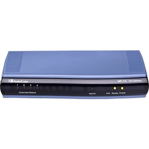 AudioCodes MediaPack MP-114 VoIP Gateway - 2 x FXS - 2 x FXO - Fast Ethernet - Wall Mountable, Rack-mountable, Table Top (Fleet Network)